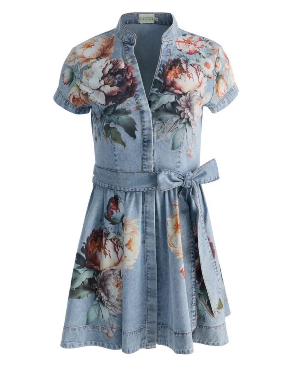Alice + Olivia LUCY MINI DENIM SHIRT DRESS - Picture 6 of 16